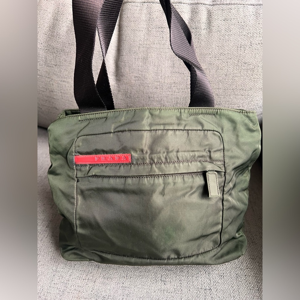 Prada Nylon tote bag vintage Linea Rossa
